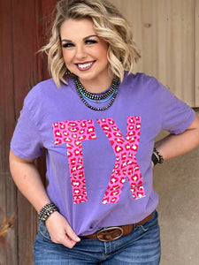 Pink Leopard TX Tee