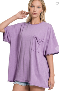 Heather Lavender Oversized Tee